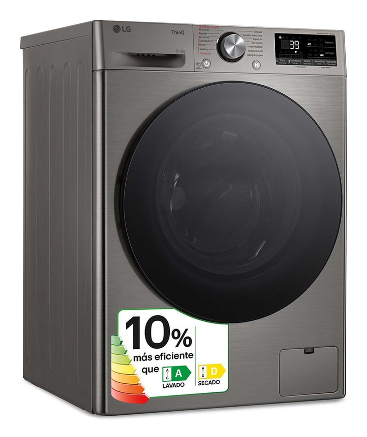 LG F4DR7010SGS washer dryer Freestanding Front-load Stainless steel – image 2
