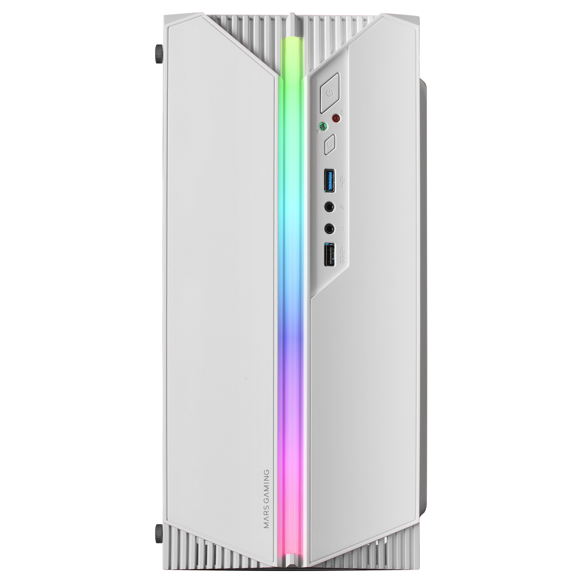 Mars Gaming MC-S1 White Compact Micro-ATX Gaming PC Case ARGB Lighting 12 Modes FRGB Fan Full Side Window – image 2
