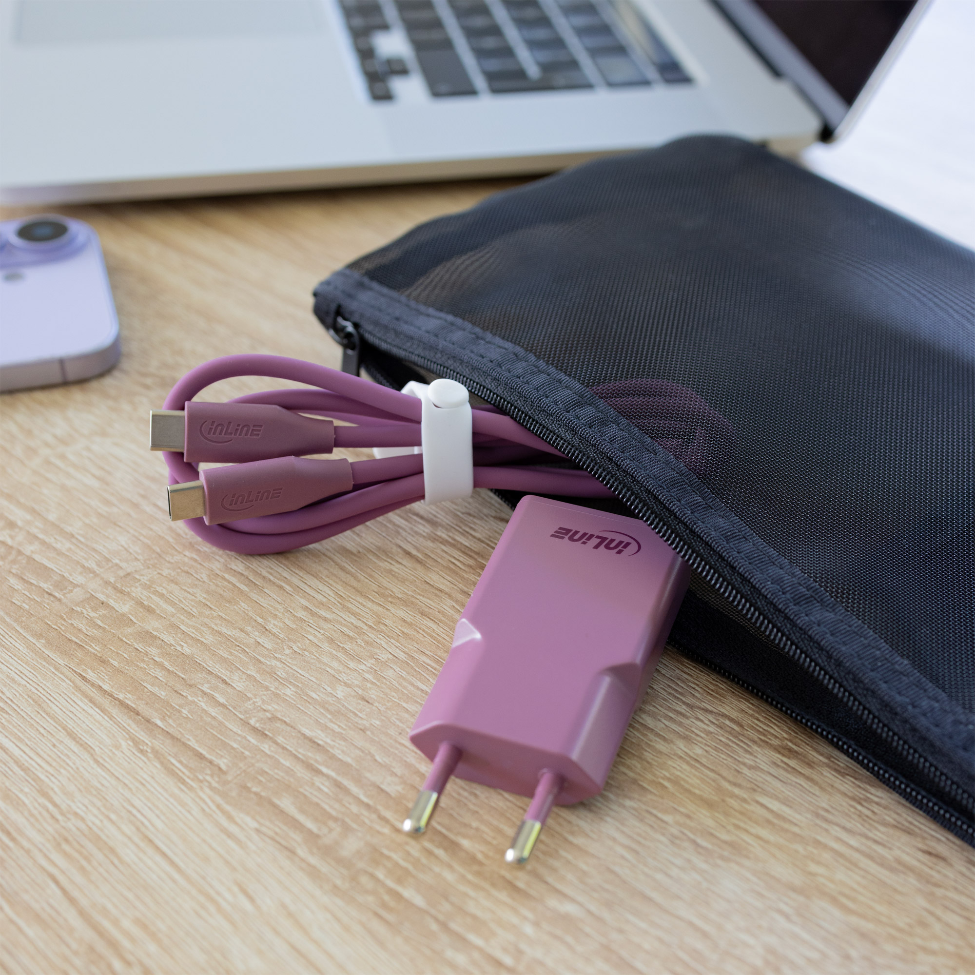 InLine 31590P mobile device charger Universal Berry AC Fast charging Indoor – image 7