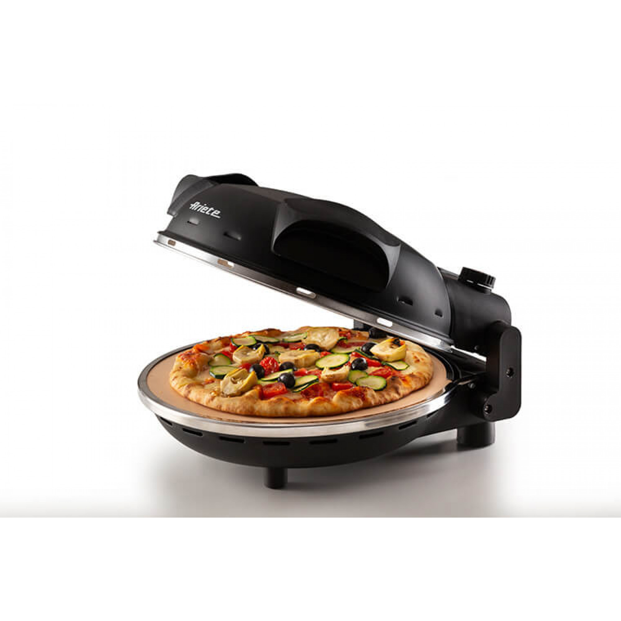 Ariete 917 Pizza Oven - Pizza in 4 minutes - Refractory stone plate with non-stick treatment - Max temperature 400 ° - 1200 Watt - Timer 30 '- Black – image 5