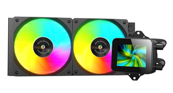 Mars Gaming MLVISION240 sistema di raffreddamento per computer Processore Raffreddatore di liquidi tutto in uno 12 cm Nero