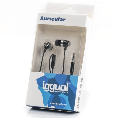 iggual PSI09025 headphones/headset Wired In-ear Black, Silver – image 3