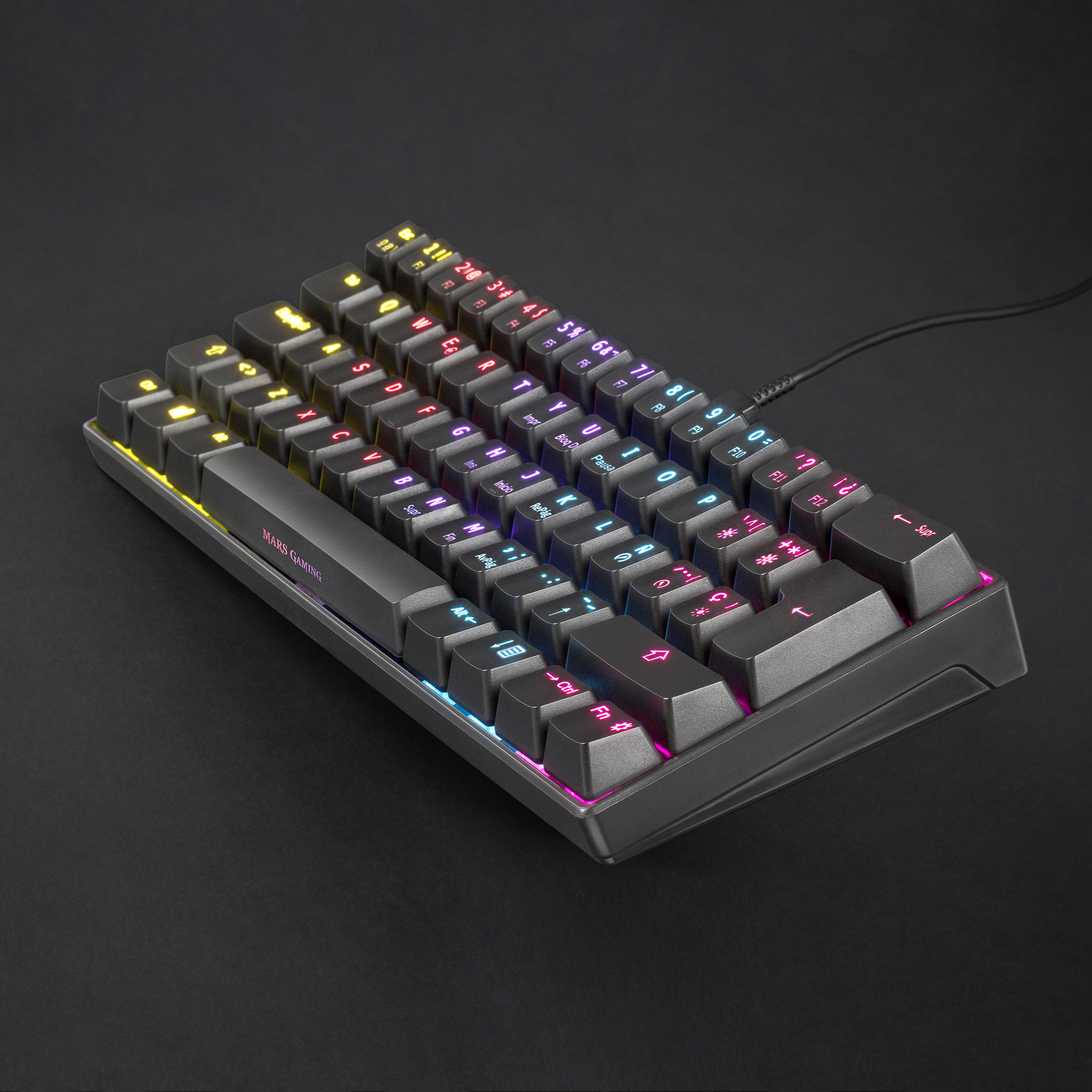 Mars Gaming MKMINIBES Ultra-Compact Mechanical Keyboard Full RGB Chroma Switch OUTEMU PRO Blue Black Spanish Language – image 6