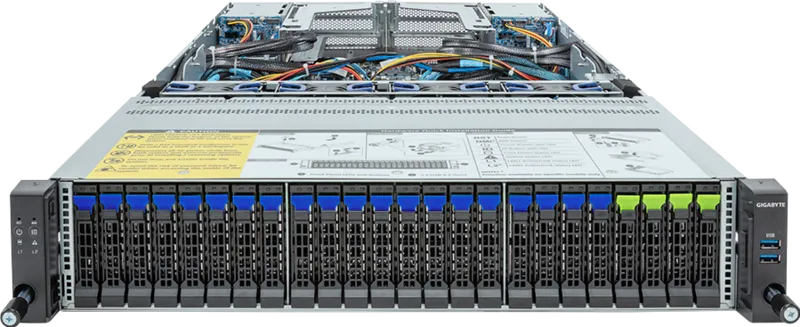 GIGABYTE R283-Z92-AAJ3 LGA 6096 Rack (2U) Black, Steel – image 2
