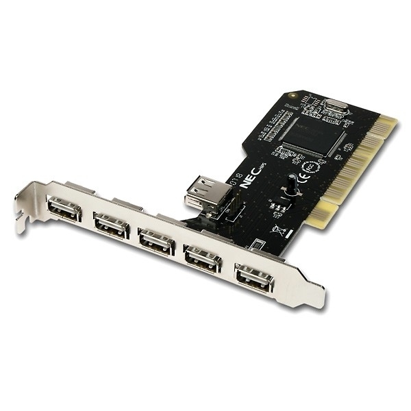 Axagon PCI Card 4+1xUSB 2.0