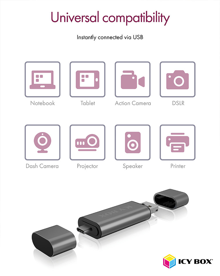 ICY BOX IB-CR200-C card reader USB 2.0 Black – image 6