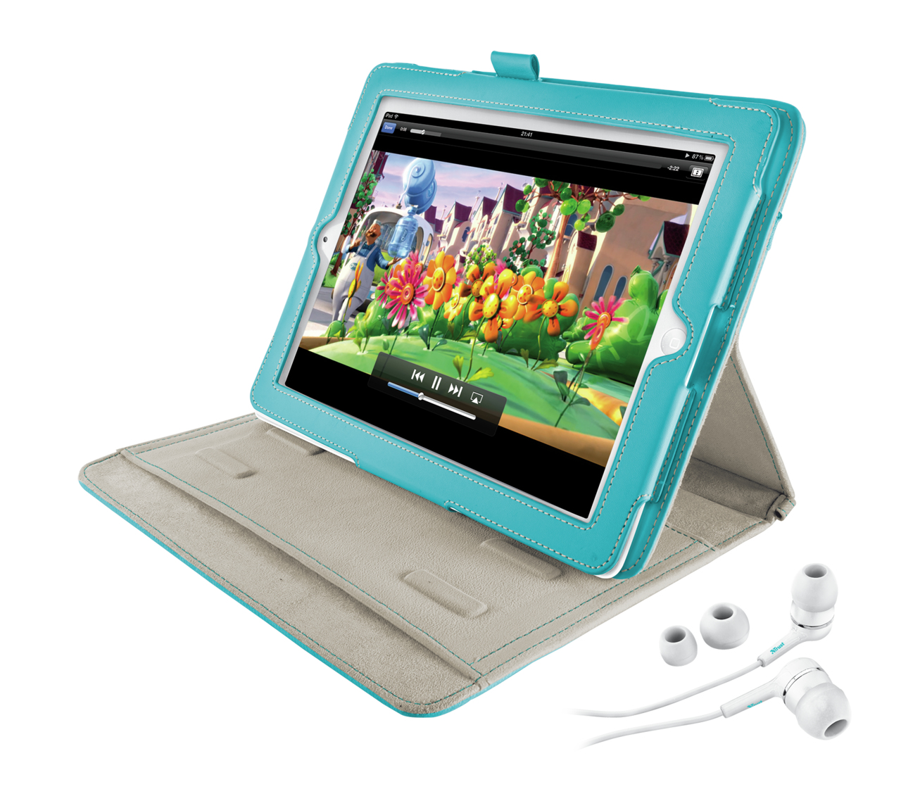 Trust 19110 tablet case Folio Sand, Turquoise – image 1