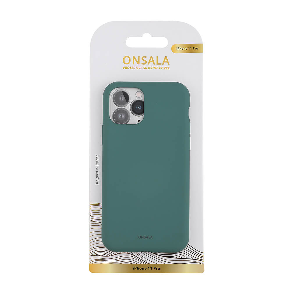 Onsala Phone Case Silicone Pine Green - iPhone 11 Pro – image 2