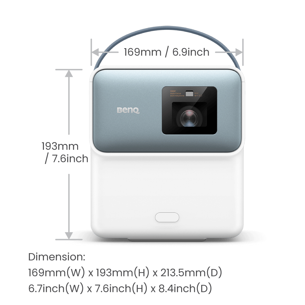 BenQ GP100A data projector Standard throw projector 1000 ANSI lumens DLP 1080p (1920x1080) Blue, White – image 3