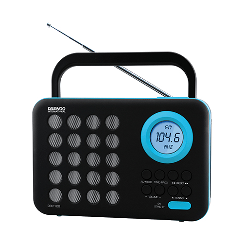 Daewoo DBF140 radio Portable Digital Black, Blue