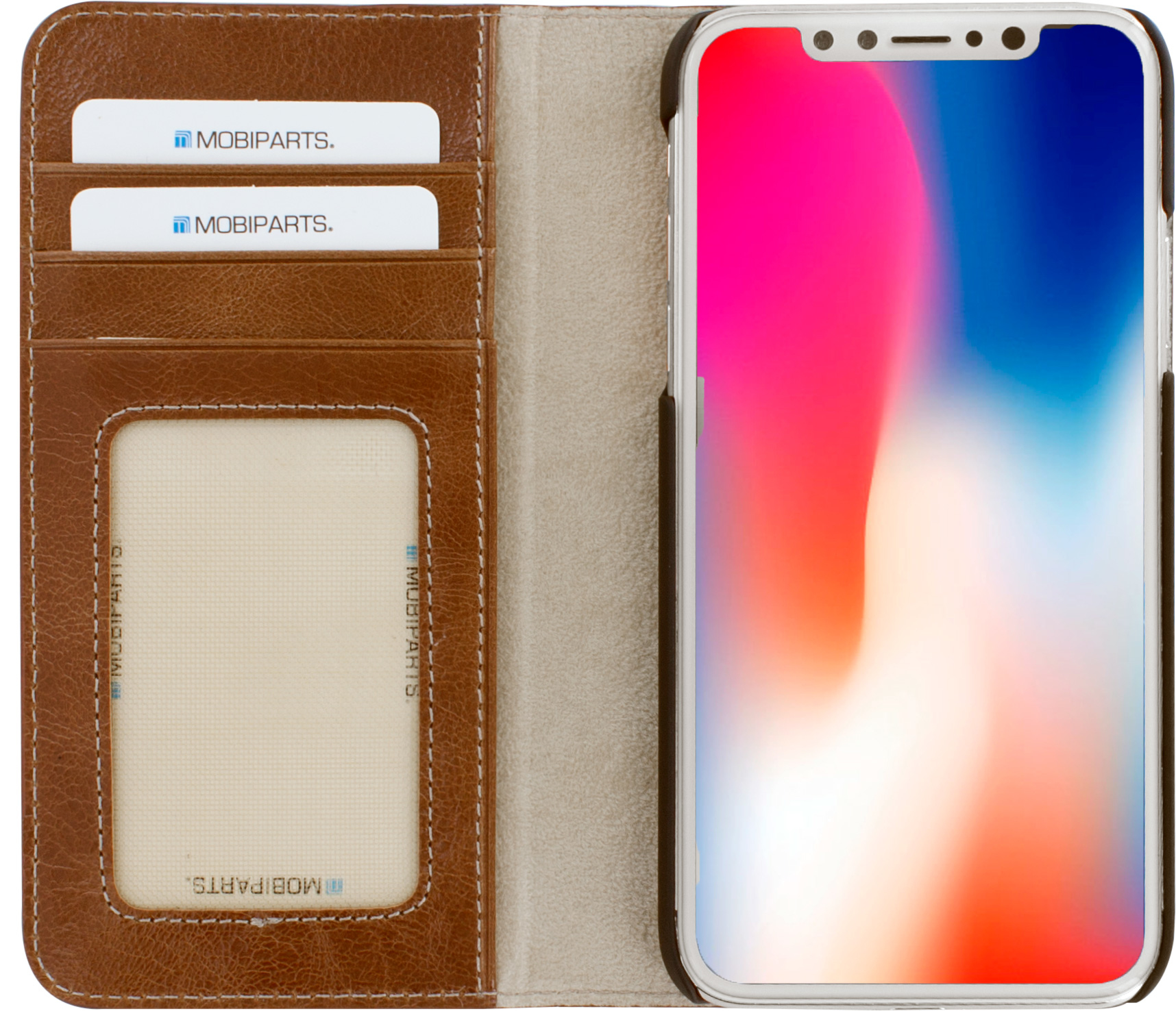 Mobiparts Excellent Wallet Case Apple iPhone X, iPhone XS Oaked Cognac – image 4