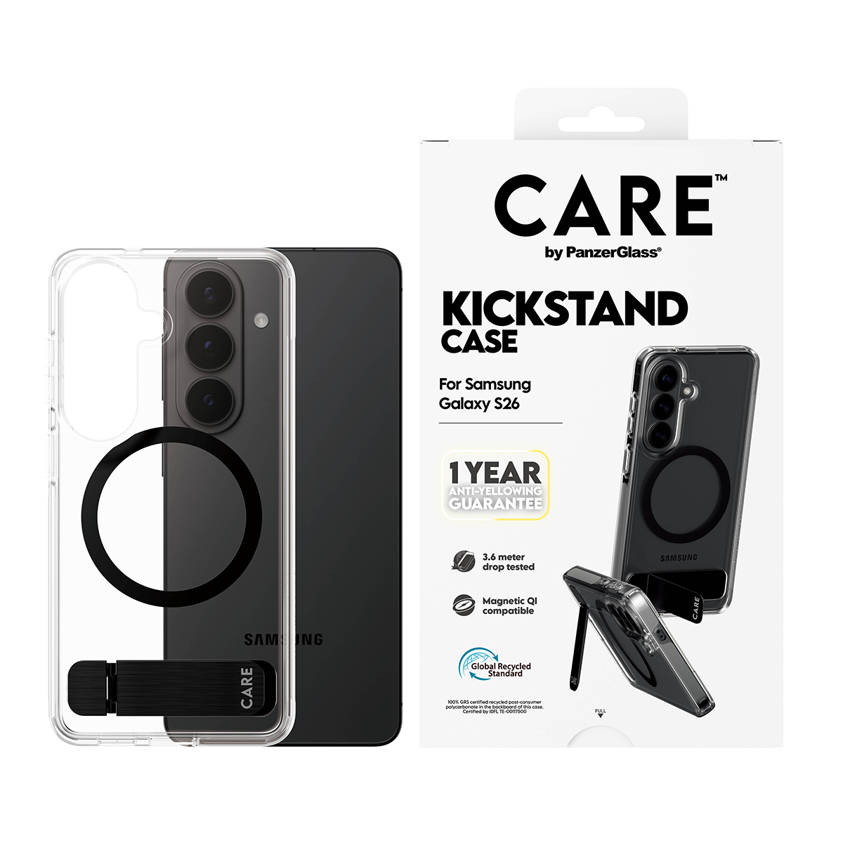 PanzerGlass CARE™ by PanzerGlass® Kickstand Case Transparent w. Qi Samsung Galaxy S26 – image 2