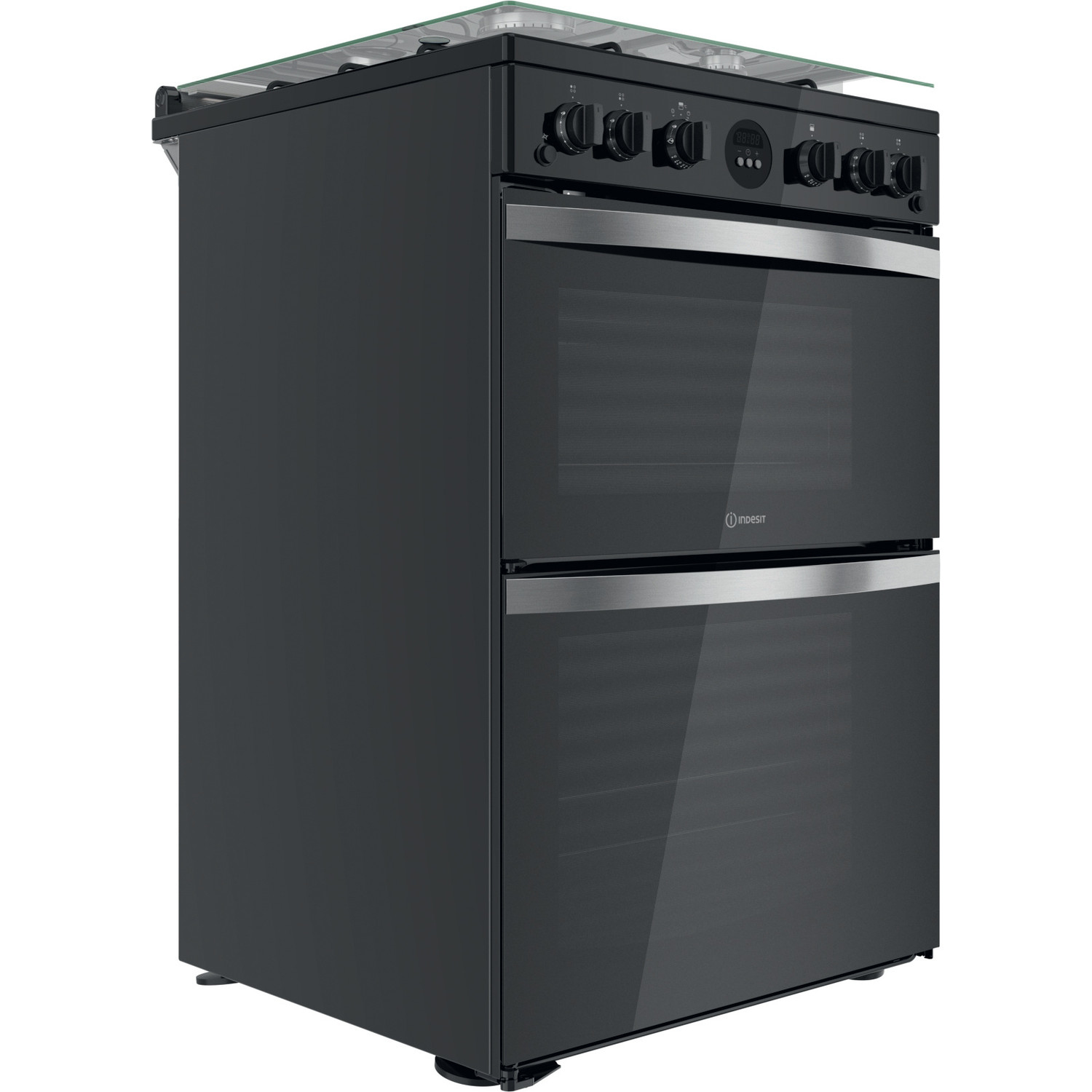 Indesit ID67G0MCB/UK cooker Freestanding cooker Gas Black – image 2