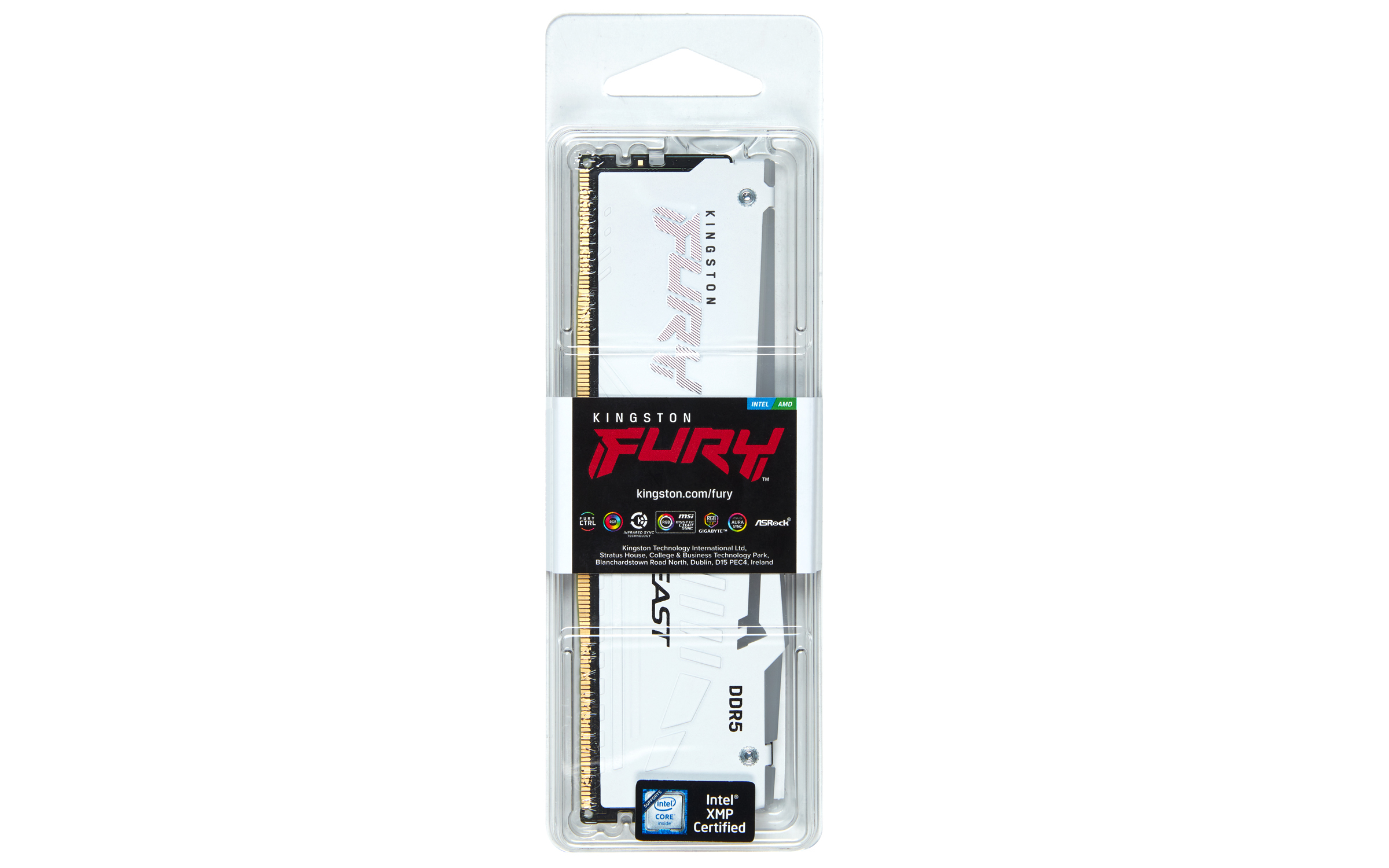 Memoria RAM Kingston FURY Beast White RGB - DDR5 - 16GB - 5600MHz - UDIMM - Para PC - KF556C36BWEA-16