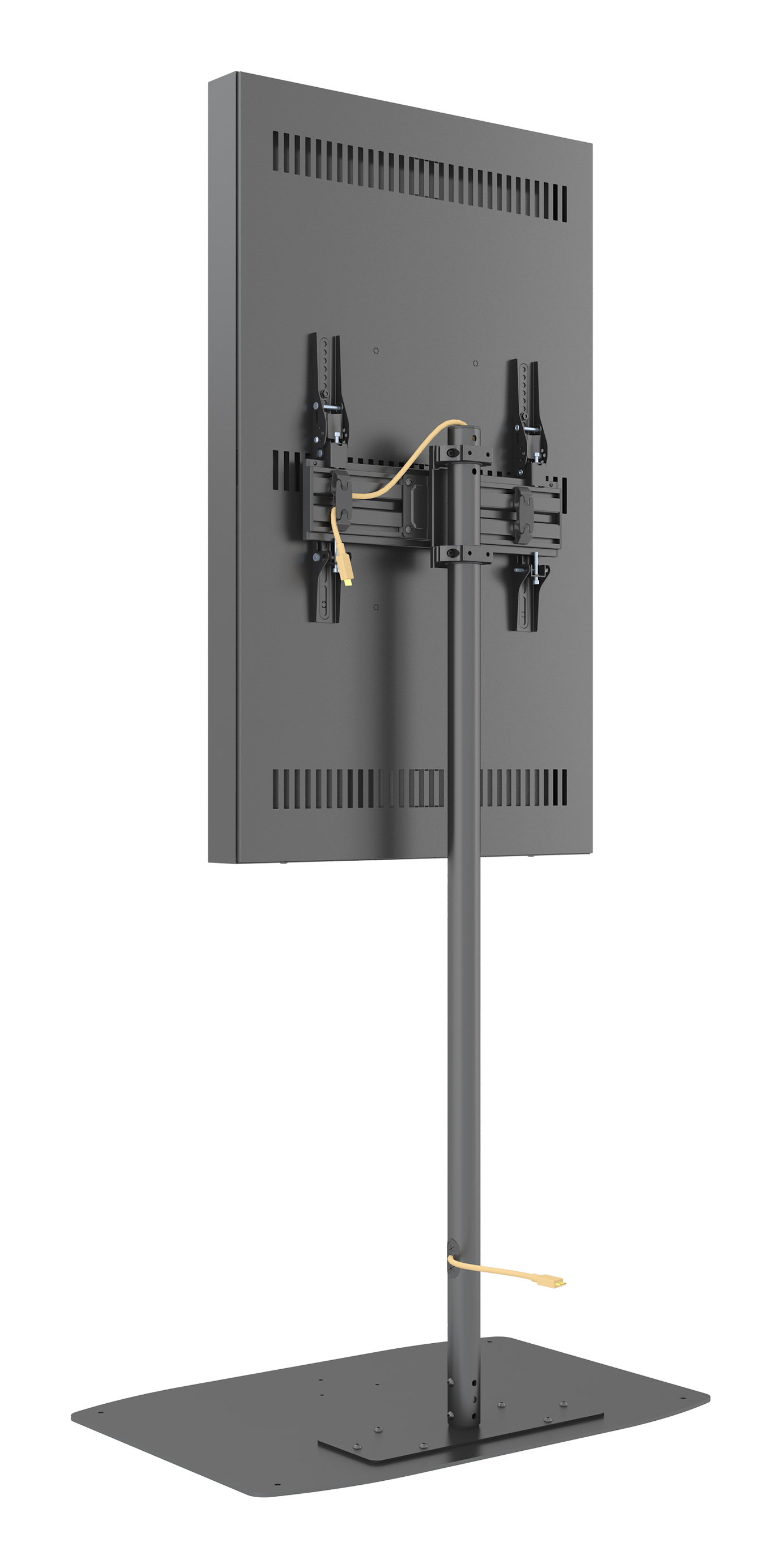 صورة حامل أرضي Multibrackets M Pro Series 49" بعمود واحد - فولاذ أسود