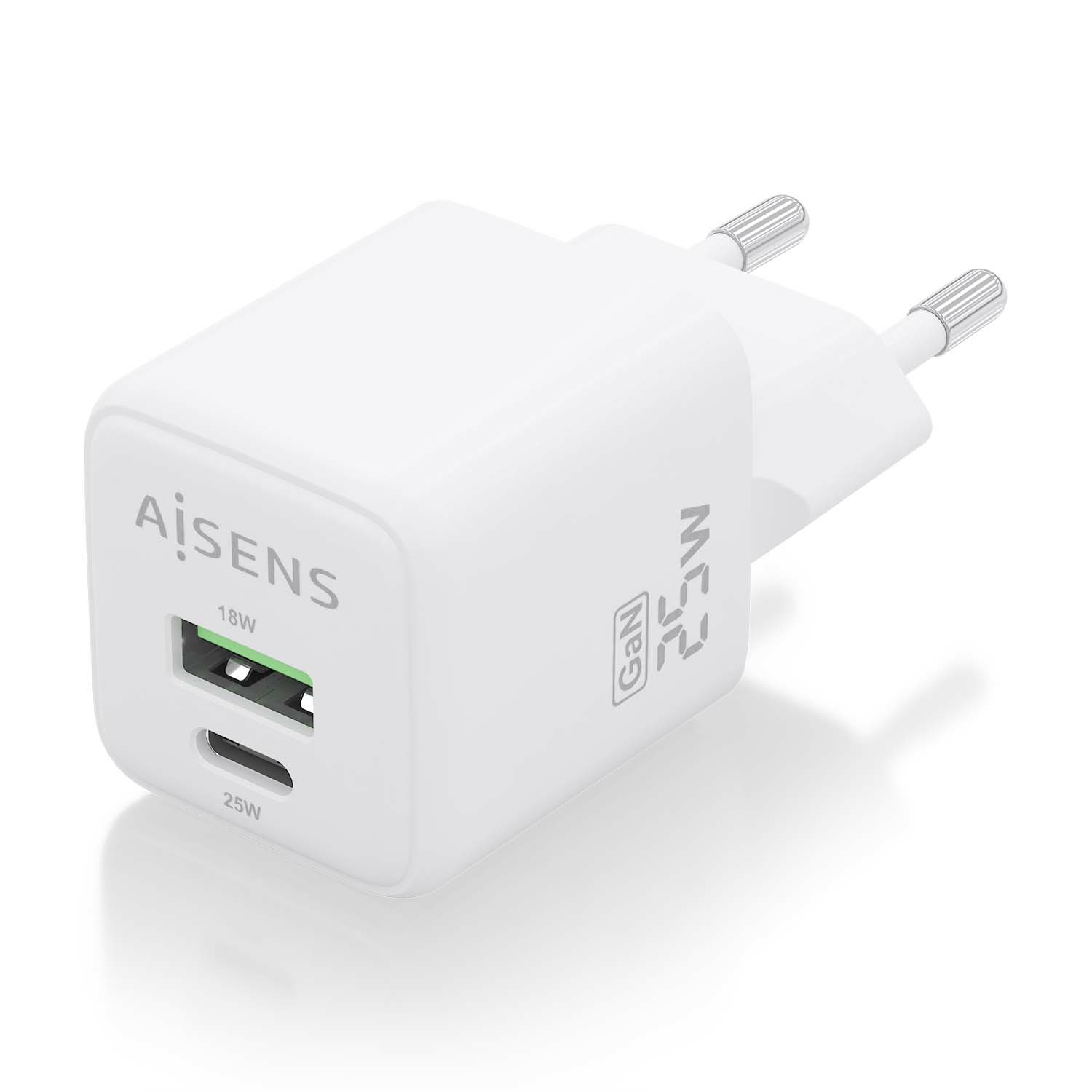 AISENS ASCH-25W2P014-W mobile device charger Universal White AC Fast charging Indoor – image 2