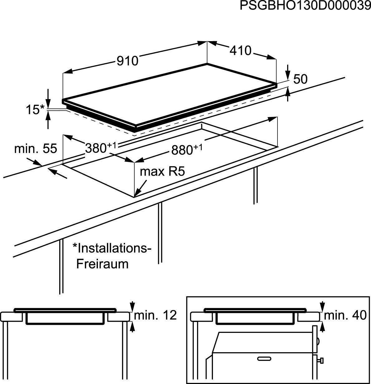 AEG HK973500FB Black Built-in Zone induction hob 3 zone(s) – image 2