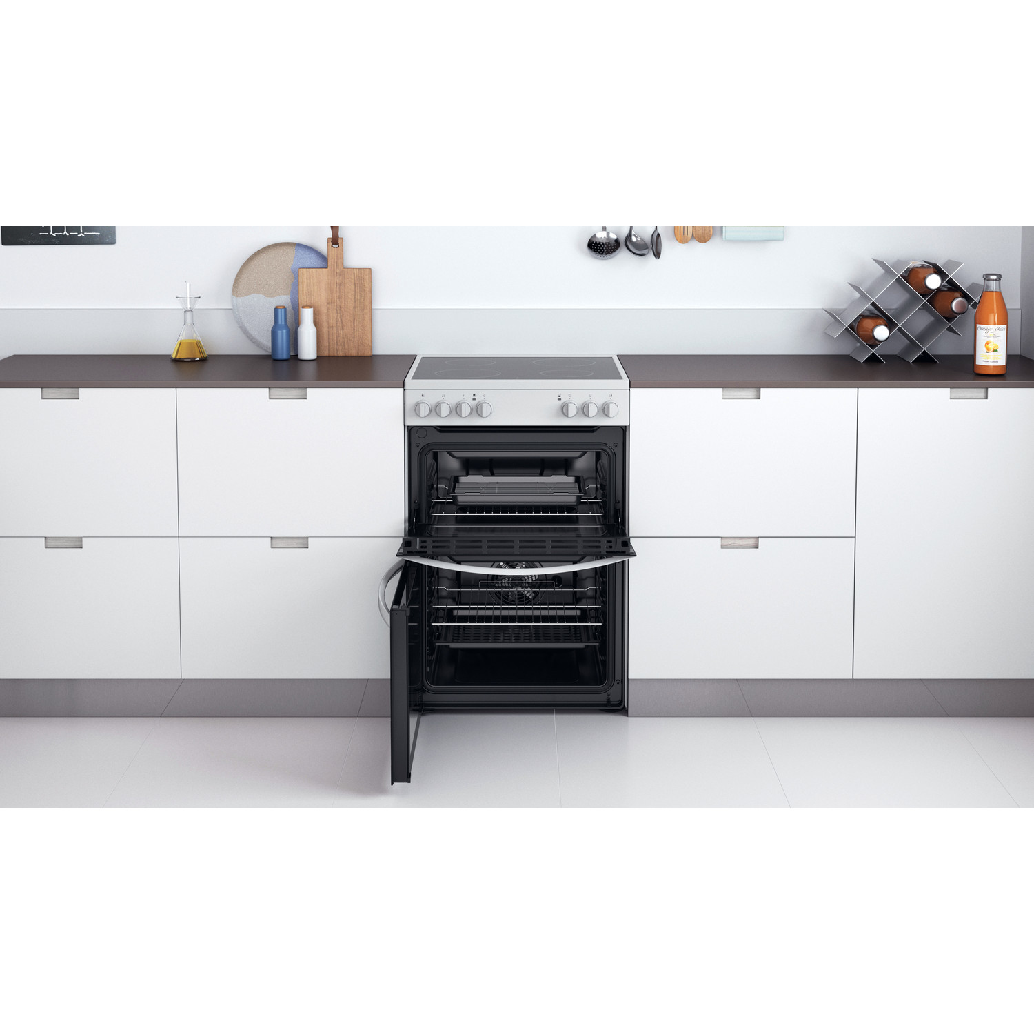 Indesit ID67V9KMW/UK cooker Freestanding cooker Electric Ceramic hob White – image 9