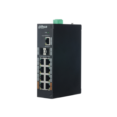 Dahua Technology PFS3211-8GT-120 network switch Unmanaged L2 Gigabit Ethernet (10/100/1000) Power over Ethernet (PoE) Black