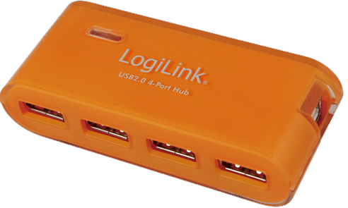 LogiLink UA0090 interface hub 480 Mbit/s Orange – image 1