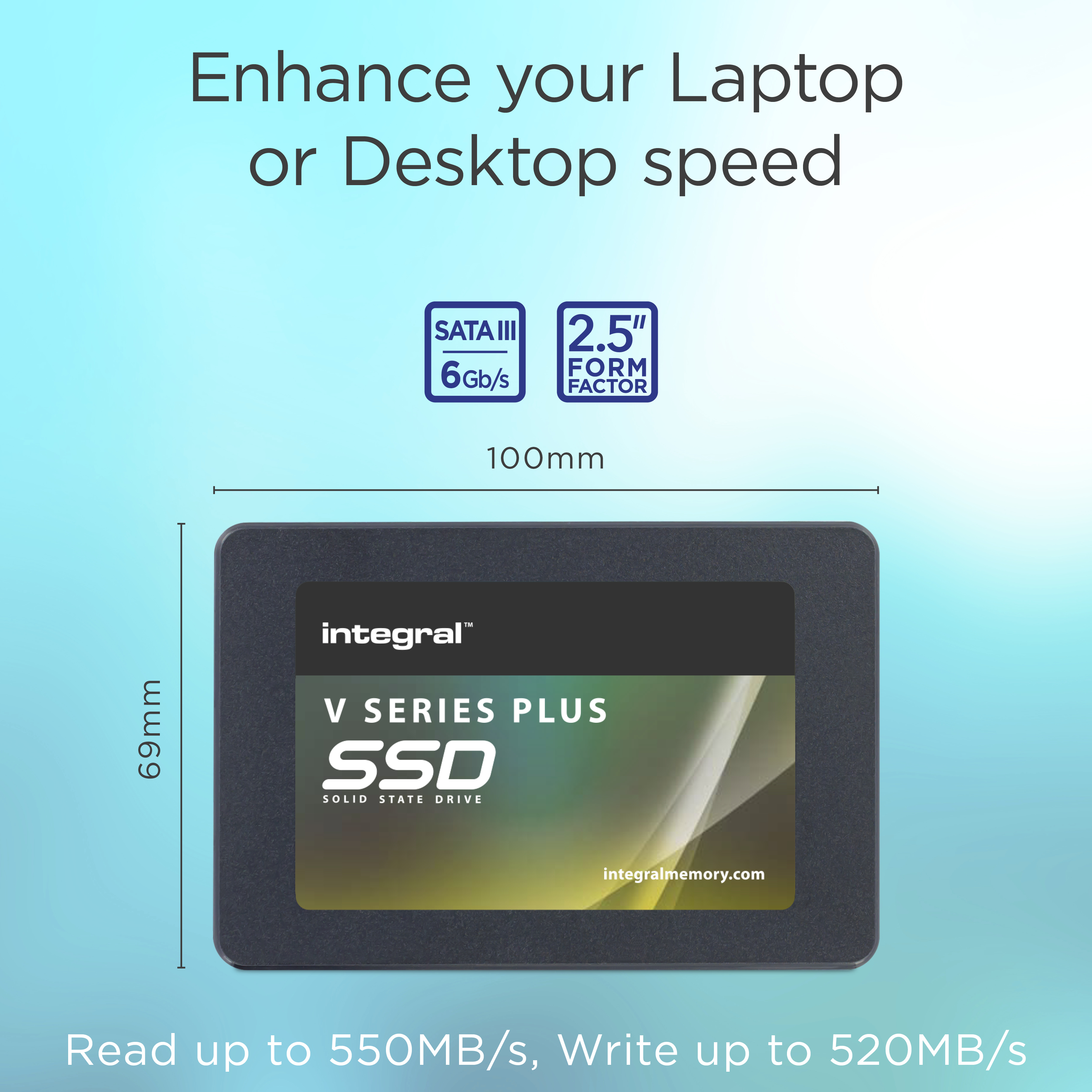Integral 1TB – 1024GB SSD 2.5INCH SATA 3 R-550MB/s W-520MB/s TBW 300 V SERIES 2 PLUS image 8