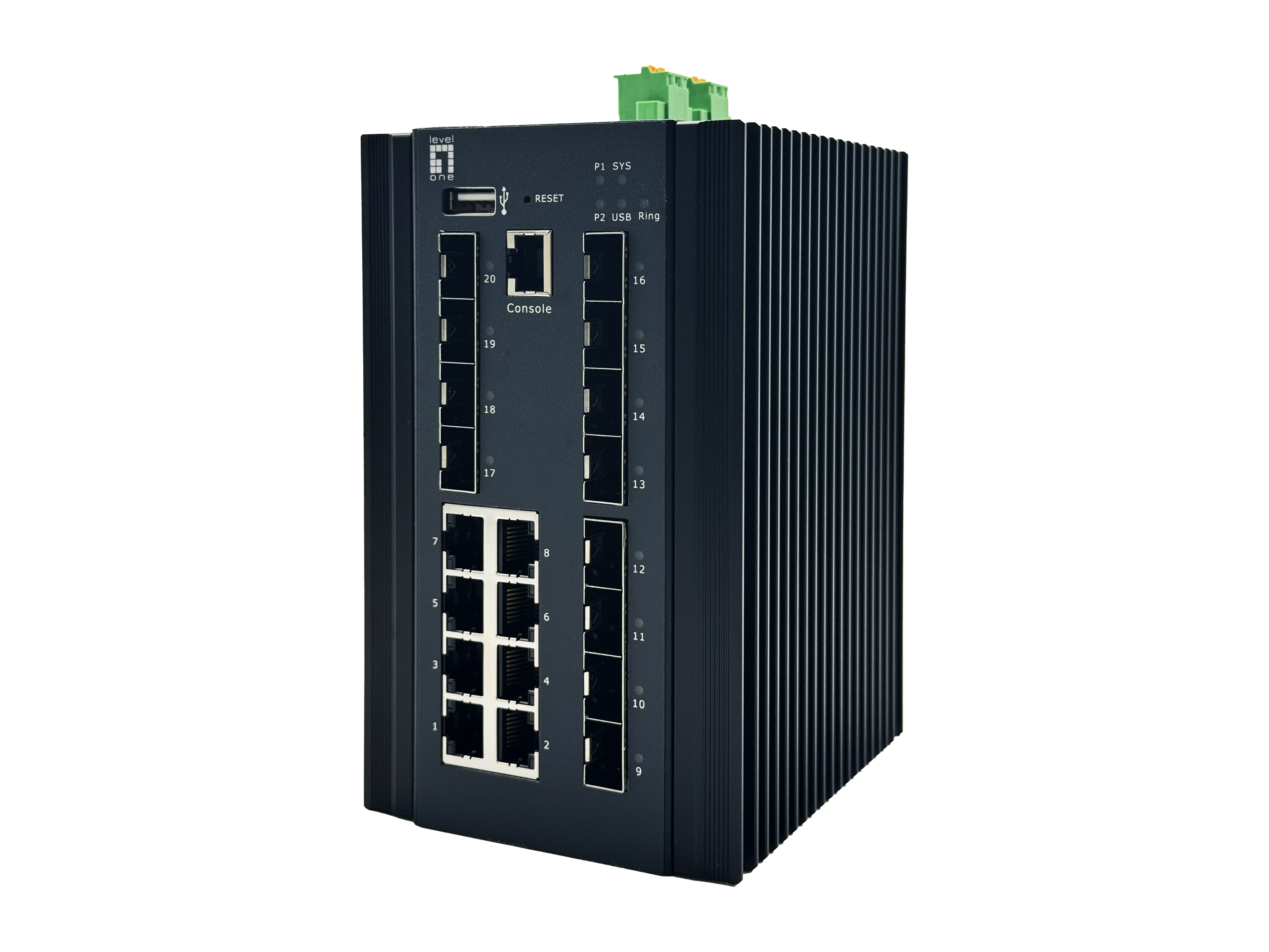LevelOne IGX-2072 switch di rete Gestito L2+ Gigabit Ethernet (10/100/1000) Nero