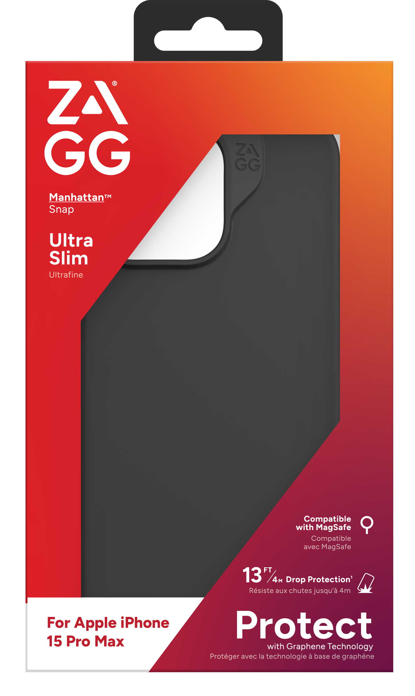 ZAGG Manhattan Snap coque de protection pour téléphones portables 17 cm (6.7") Housse Noir