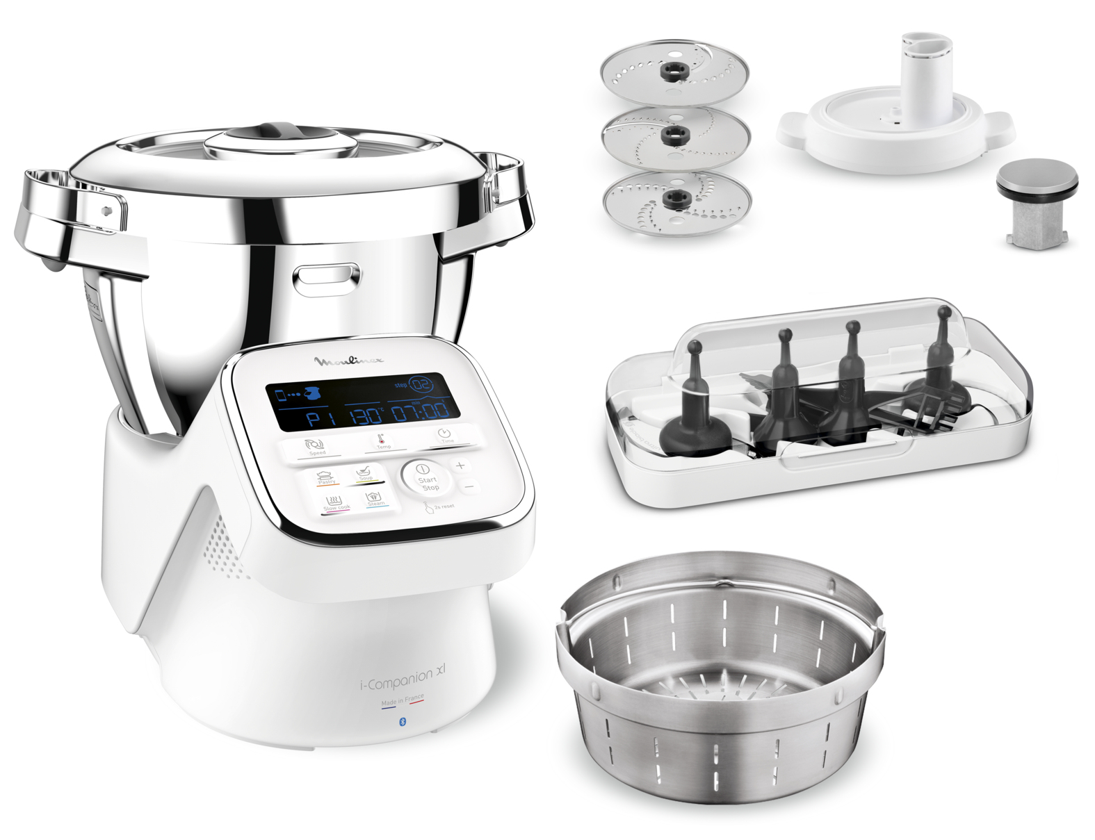 Moulinex HF908 1550 W 4.5 L Stainless steel, White – image 2