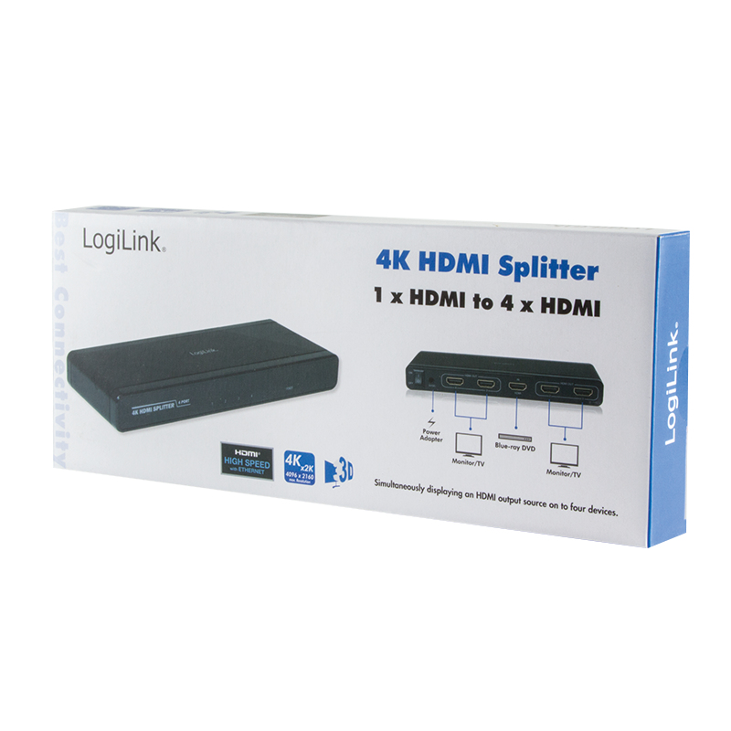LogiLink CV0092 video splitter HDMI 4x HDMI – image 3
