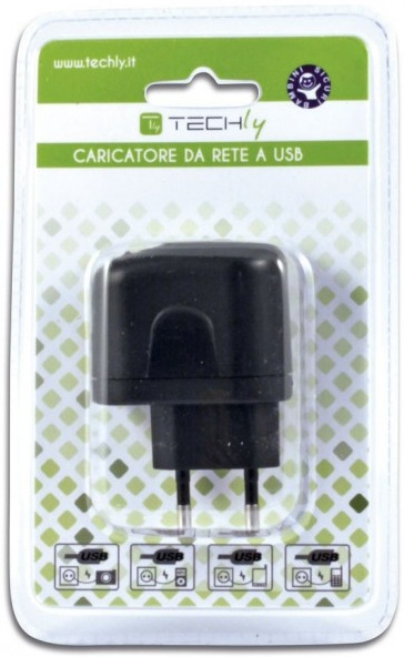 Techly Transformer from Italian Network to USB 2.1 Black IPW-USB-2A1P – image 2