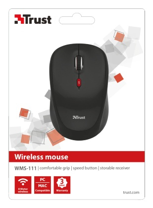 Trust WMS-111 mouse Ambidextrous RF Wireless Optical 1600 DPI – image 4