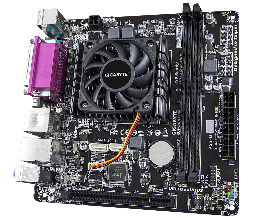 GIGABYTE GA-E6010N motherboard AMD SoC NA (integrated CPU) mini ITX – image 3