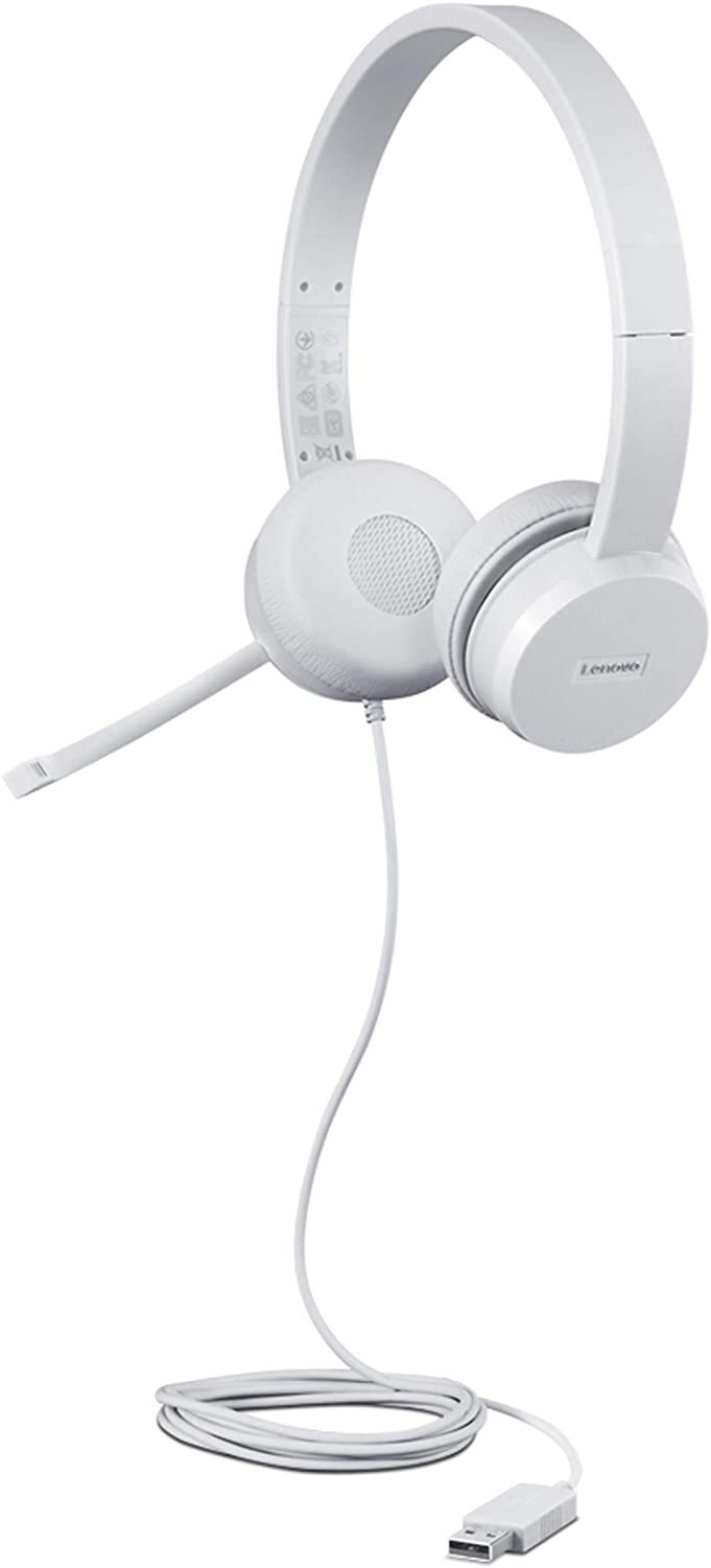 Lenovo 110 Headset Wired Head-band Office/Call center USB Type-A Grey – image 3