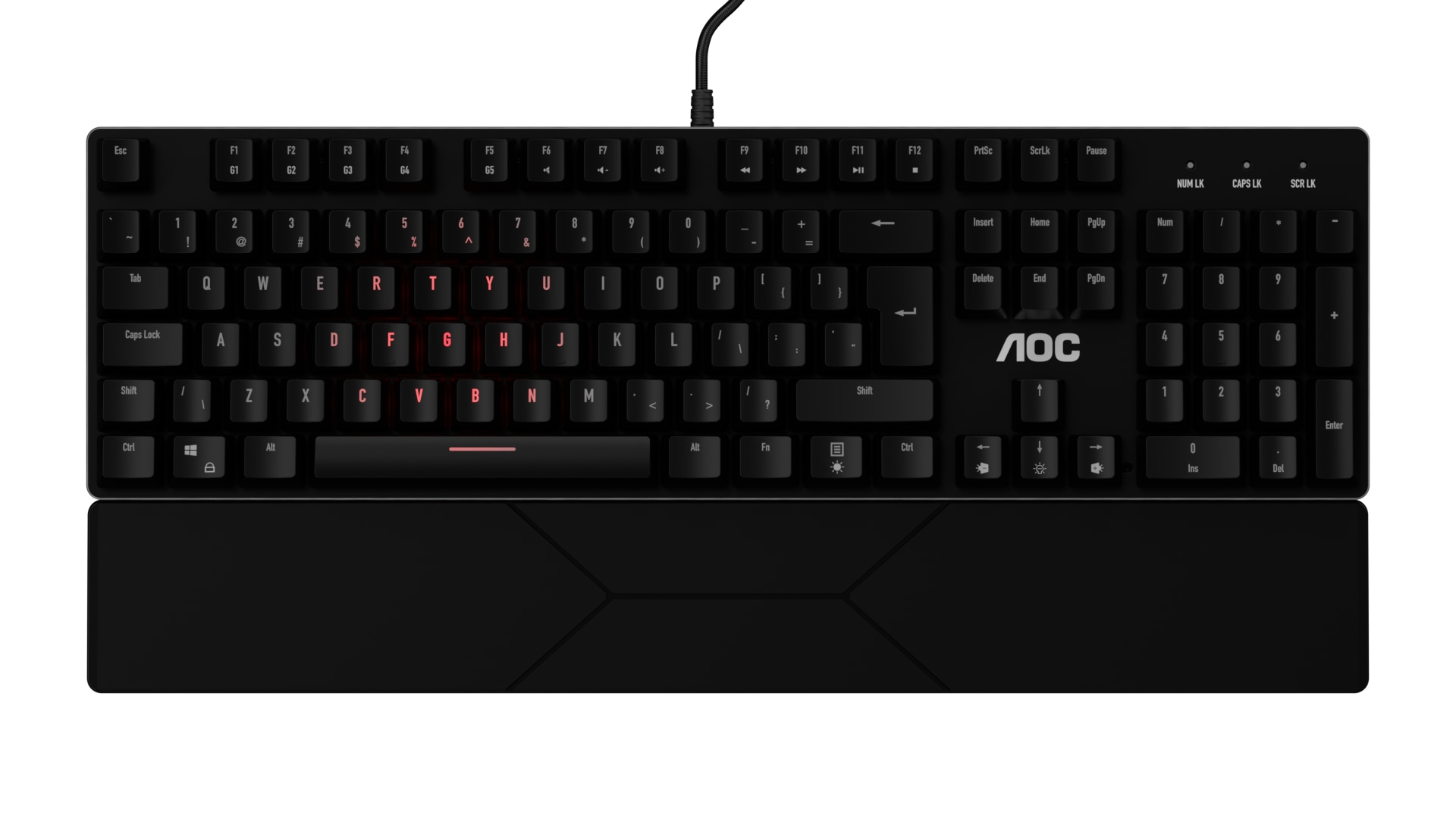 AOC GK500 keyboard Gaming USB Black – image 4