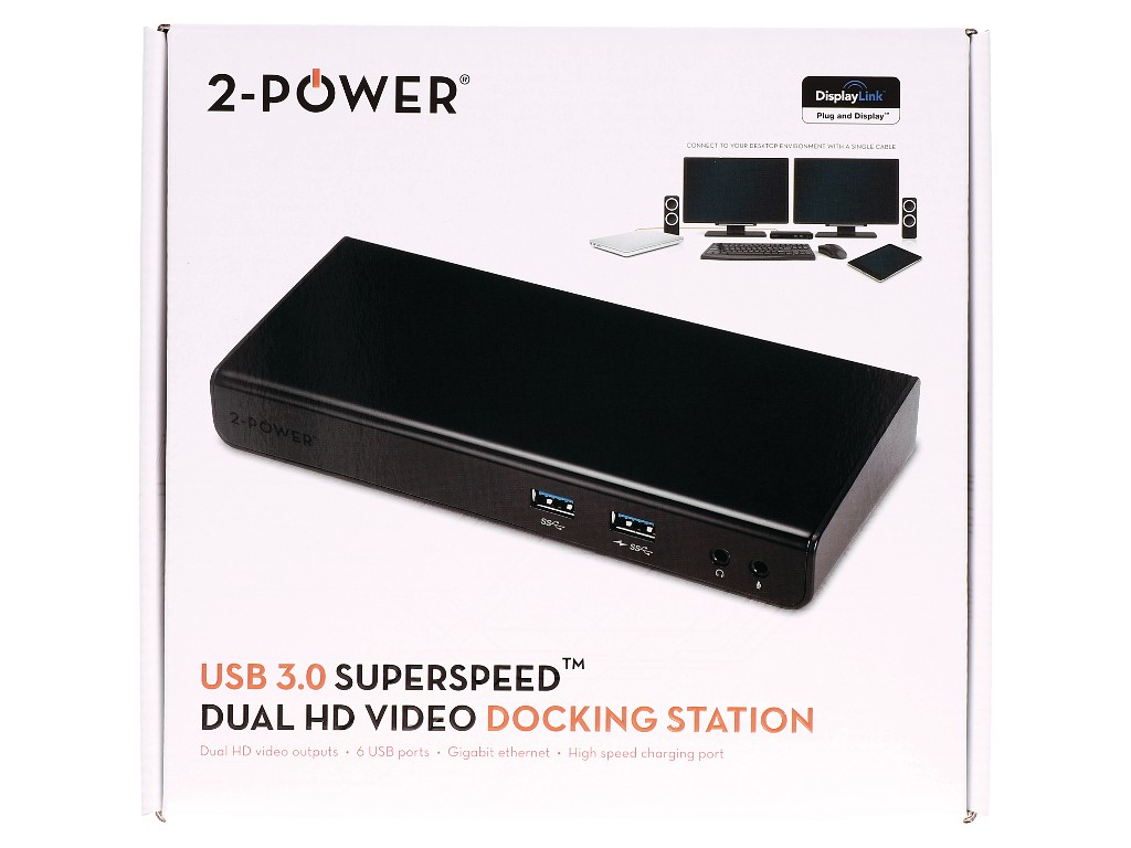 2-Power USB 3.0 Dual Display Docking Station – image 3