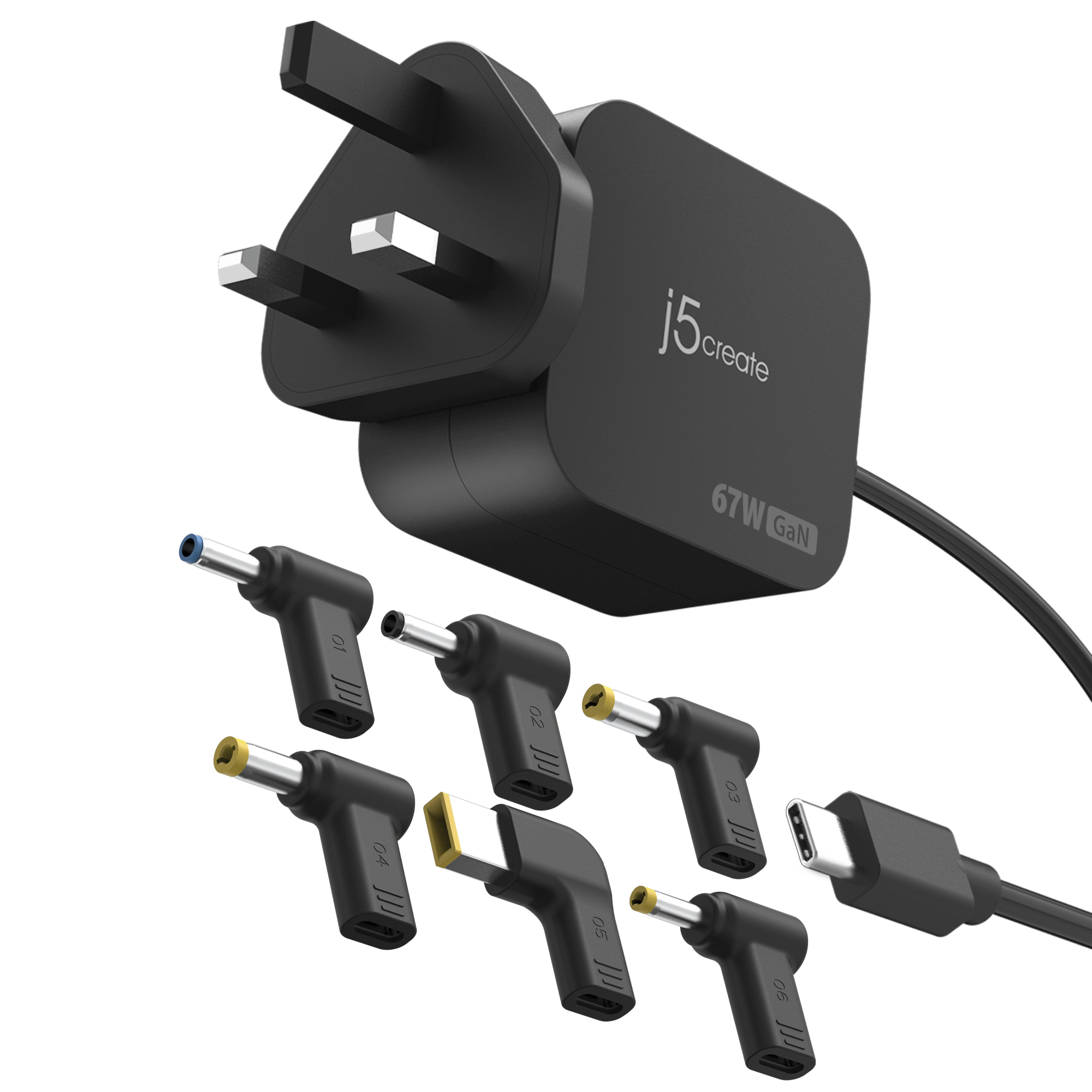 j5create JUP1565DCF-FN Caricabatterie per dispositivi mobili Universale Nero AC Interno
