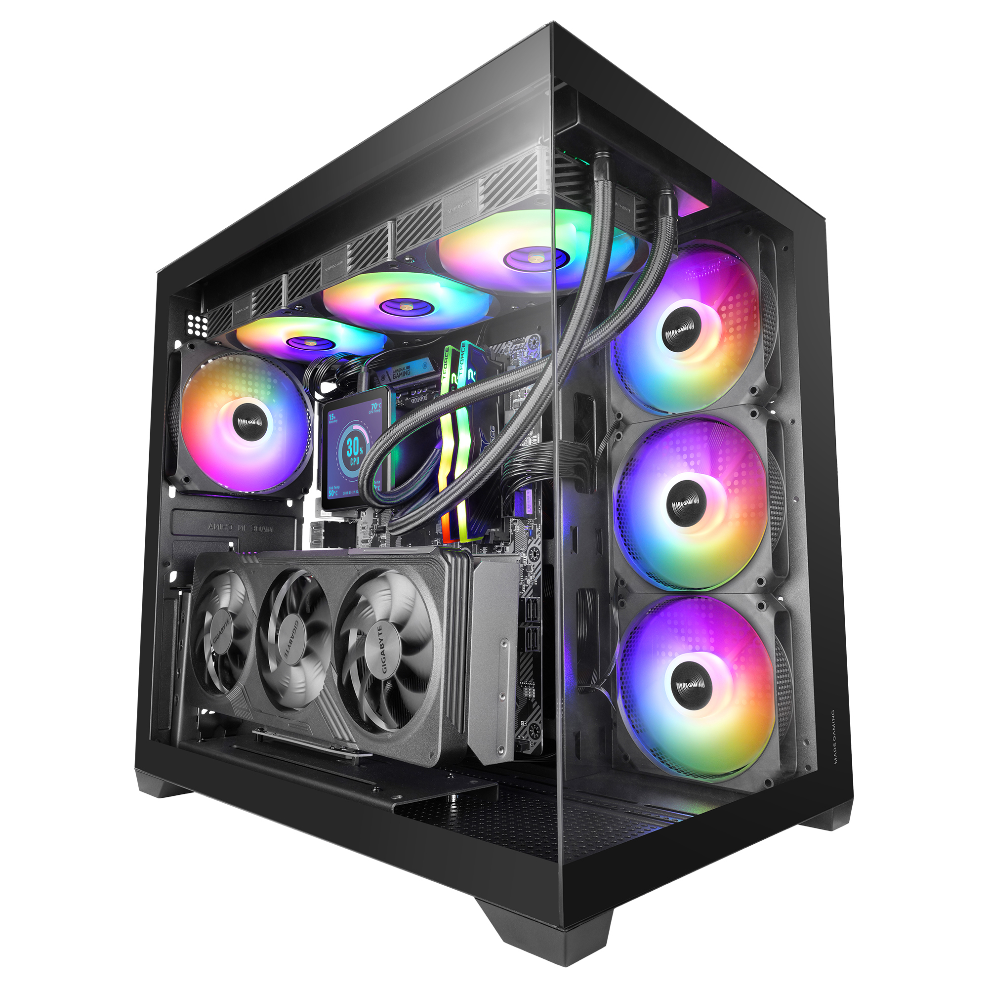 Mars Gaming MCV5 computer case Midi Tower Black – image 2