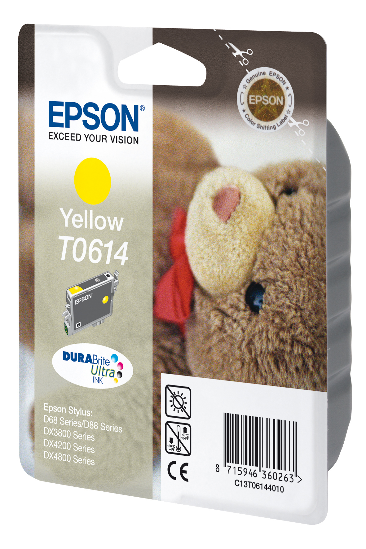 Epson Teddybear Singlepack Yellow T0614 DURABrite Ultra Ink – image 2