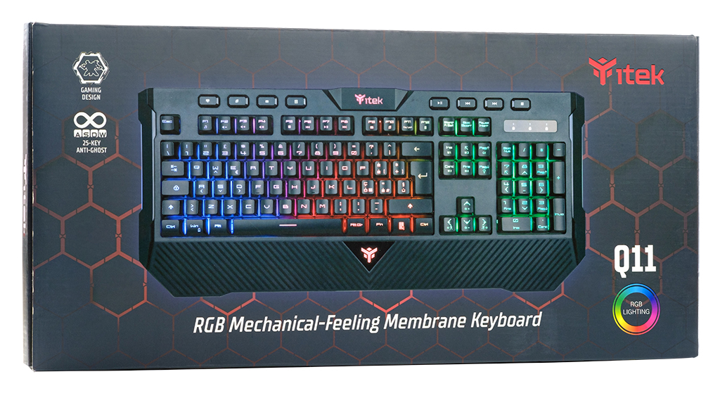 itek Q11 keyboard Gaming USB Italian Black – image 2
