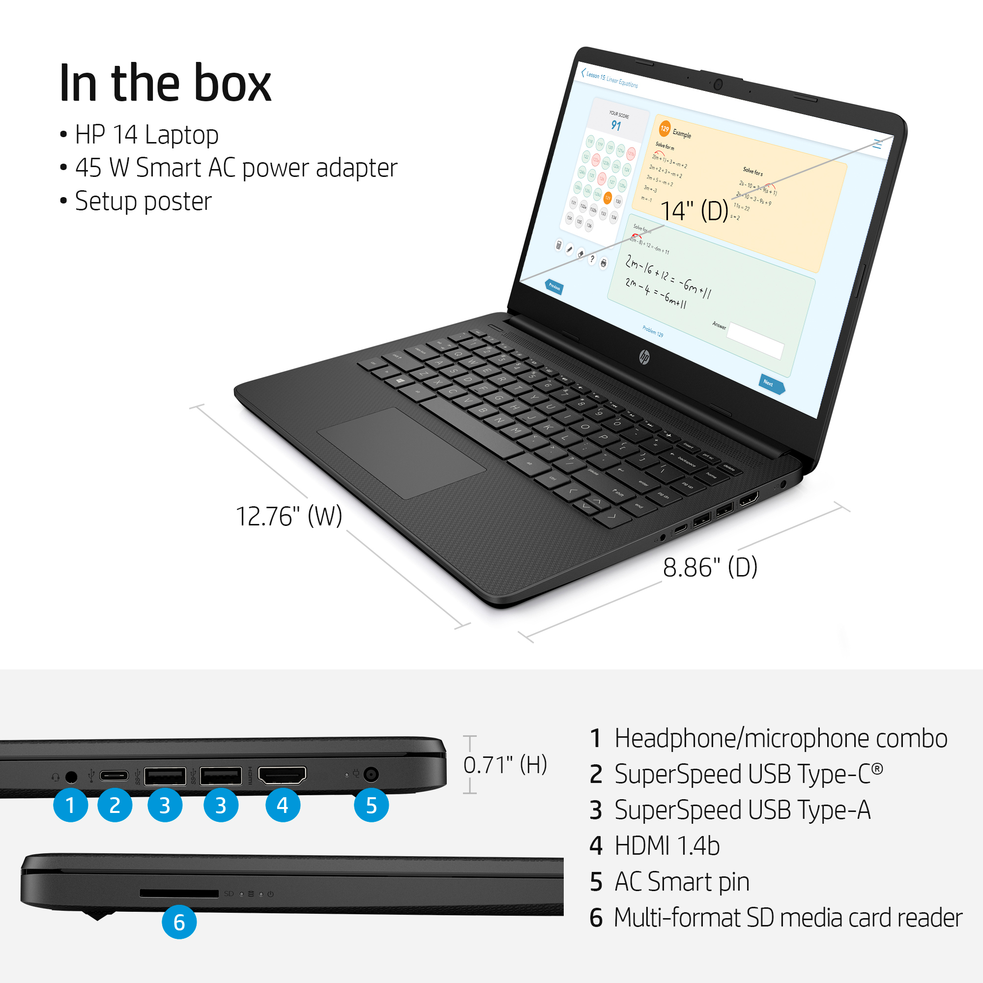 HP 14-dq0020nr Intel® Celeron® N4120 Laptop – image 4