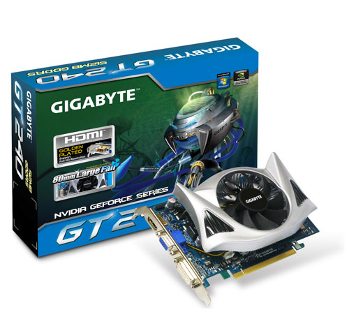 GIGABYTE GV-N240D5-512I graphics card GeForce GT 240 GDDR5