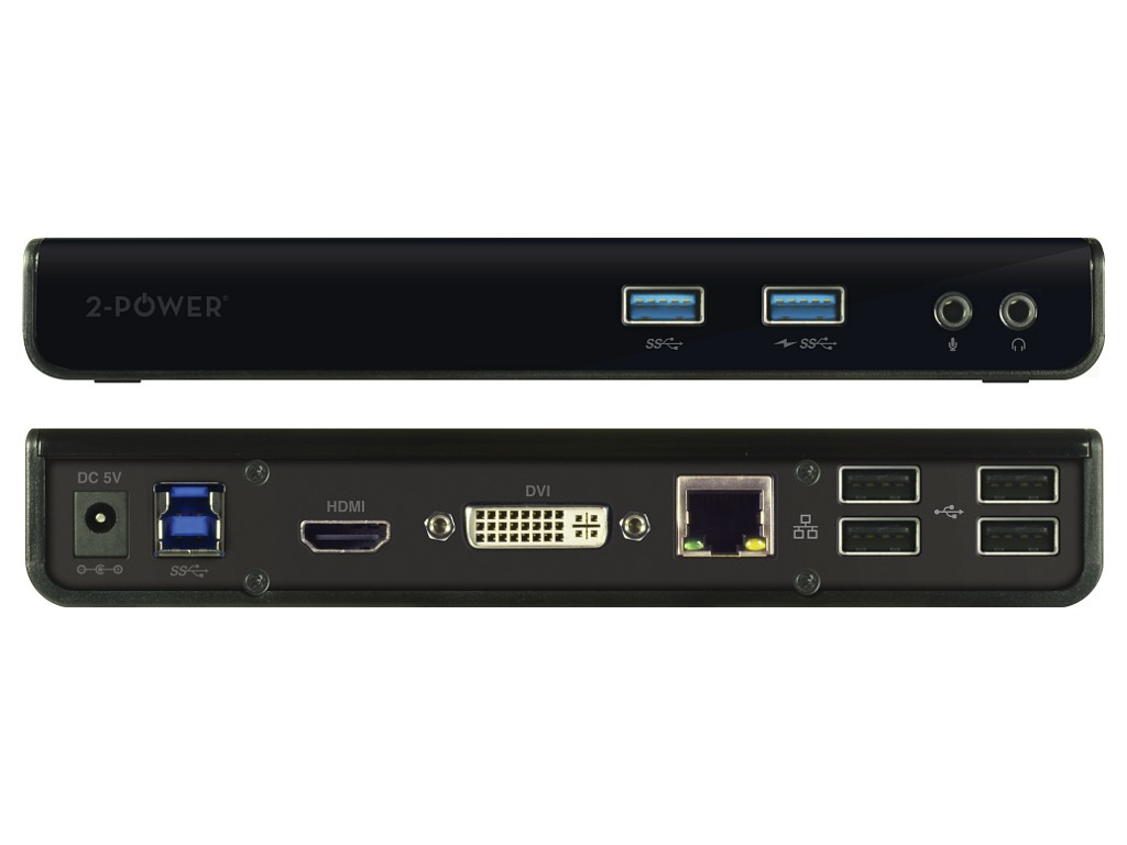 2-Power USB 3.0 Dual Display Docking Station – image 2