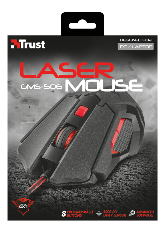 Trust GMS-506 mouse Gaming Ambidextrous USB Type-A Laser 5000 DPI – image 6