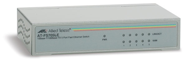 Allied Telesis 10/100TX x 5 ports unmanaged Fast Ethernet switch w/ ext. PSU