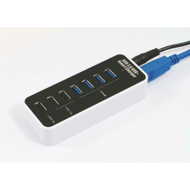Techly Hub 4 Ports USB 3.0 Super Speed ​​USB + Charger 1A / ​​2A IUSB3-TLYBV7 – image 3