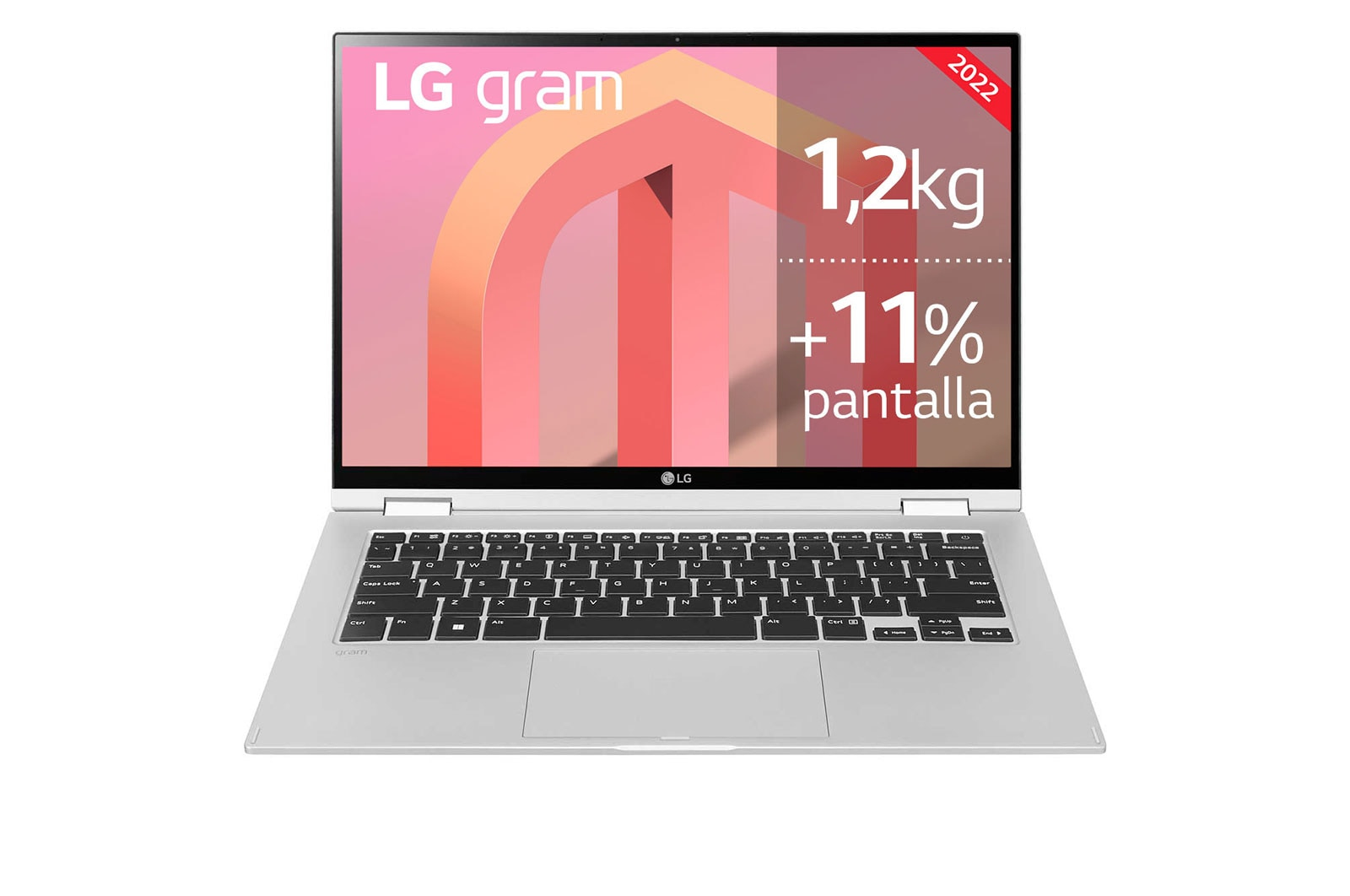 LG Gram 14T90Q-G Intel® Core™ i7 i7-12800HE Hybrid (2-in-1) 35.6 cm (14″) Touchscreen WUXGA 16 GB LPDDR5-SDRAM 1 TB SSD Wi-Fi 6E (802.11ax) Windows 11 Home Spanish Silver
