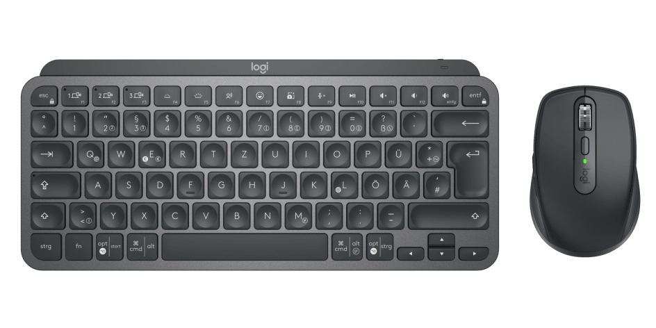 Logitech Desktop MX Keys MINI Combo for Busi. BOLT [DE] darkgrey BT Mouse: MX Anywhere 3 (Akku), USB-C-Ladekabel