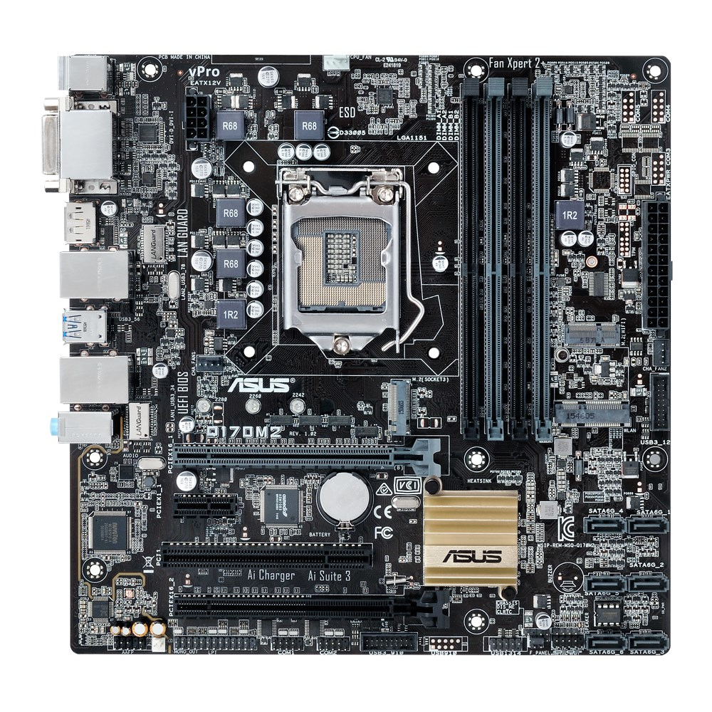 ASUS Q170M2/CDM/SI R2.0 motherboard Intel® Q170 LGA 1151 (Socket H4) micro ATX image 2