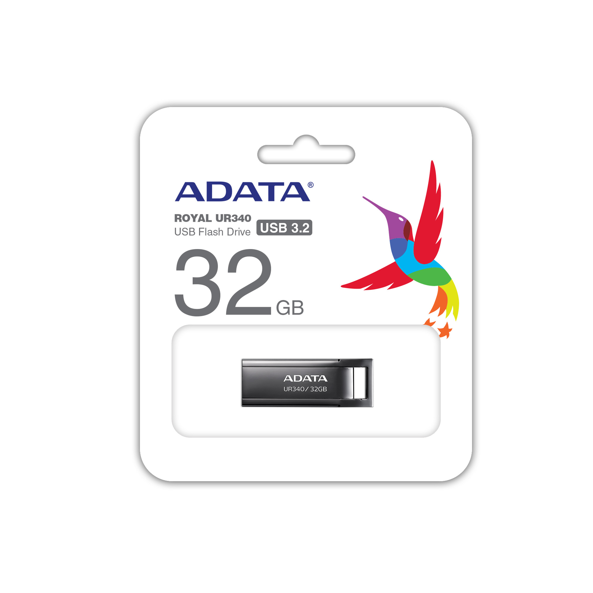 Memoria USB ADATA Royal UR340 - 32GB - USB 3.2 - Negro - AROY-UR340-32GBK Memoria USB ADATA Royal UR340 - 32GB - USB 3.2 - Negro - AROY-UR340-32GBK