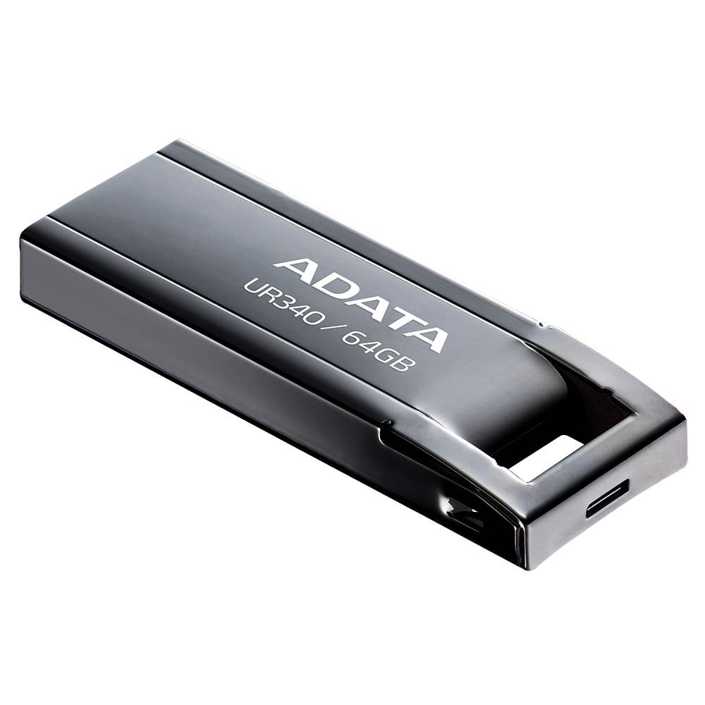 Memoria USB ADATA Royal UR340 - 64GB - USB 3.2 - Negro - AROY-UR340-64GBK